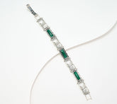 Or Paz Sterling Silver Organic Leaves Malachite Line Bracelet, Large
